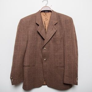 Mens 42S Vito Rufolo Brown Wool Sportcoat Blazer